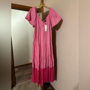 Pink maxi boutique dress. Size medium.